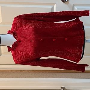 Chico's Red Button up Jacket